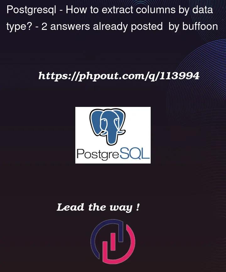 Question 113994 in PostgreSQL