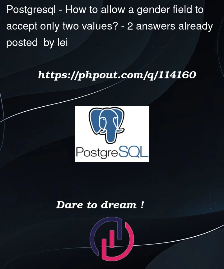 Question 114160 in PostgreSQL