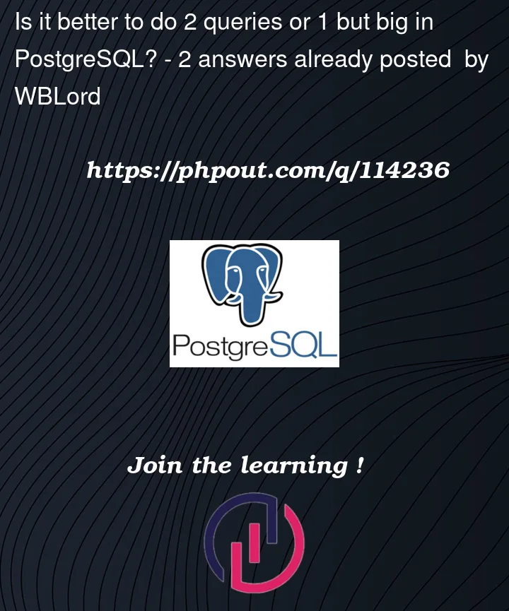 Question 114236 in PostgreSQL