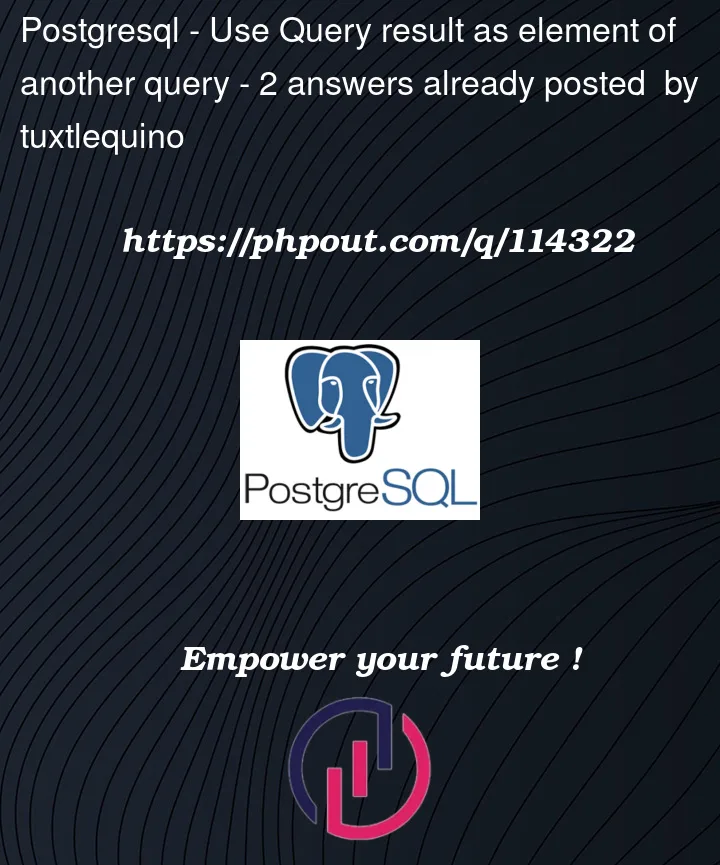 Question 114322 in PostgreSQL