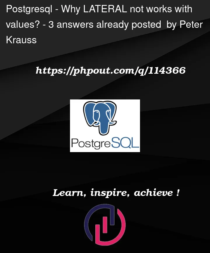 Question 114366 in PostgreSQL