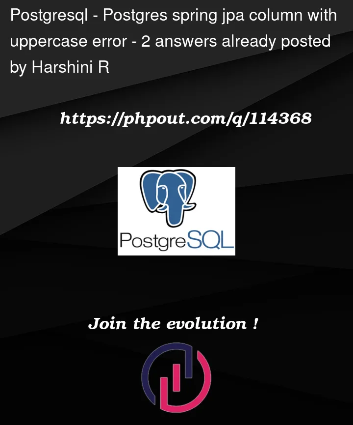 Question 114368 in PostgreSQL