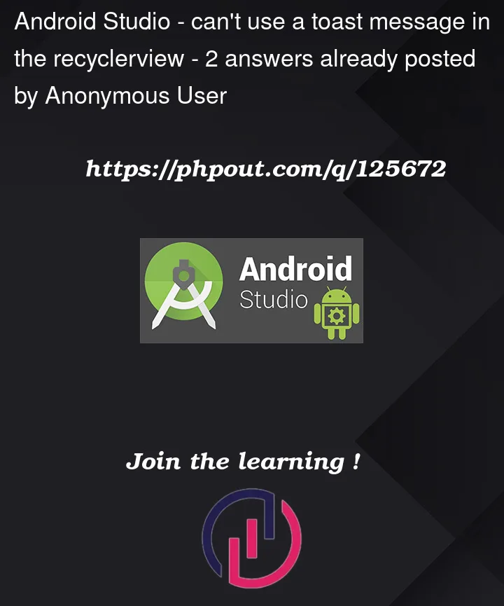 Question 125672 in Android Studio