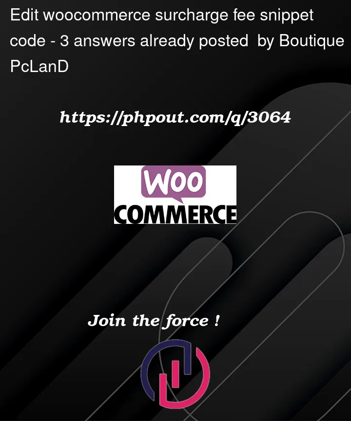 Question 3064 in Woocommerce