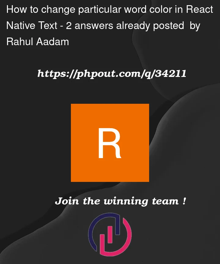 Question 34211 in React native