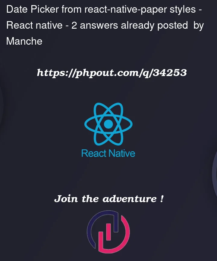 Question 34253 in React native