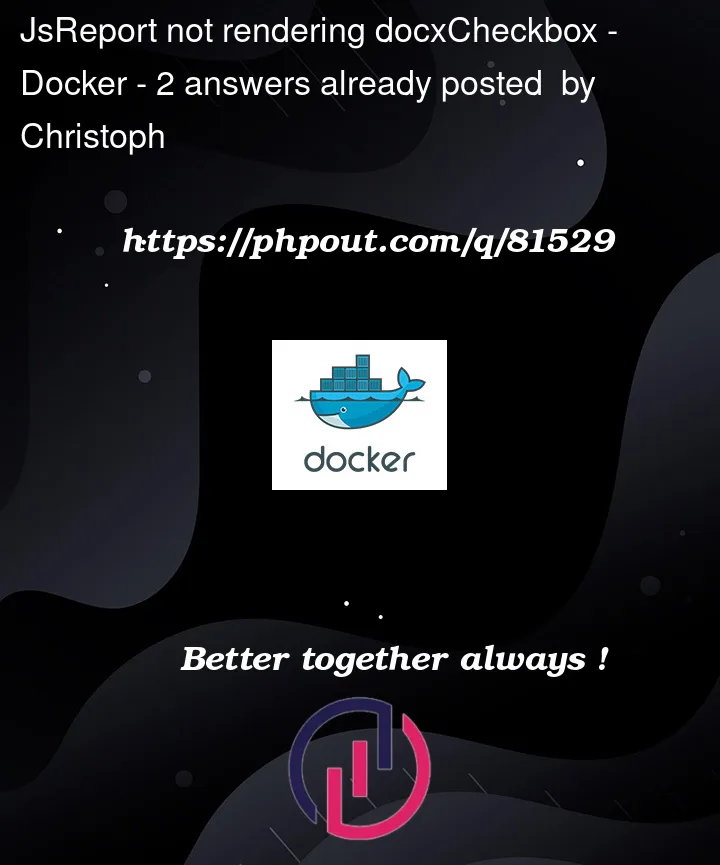 Question 81529 in Docker