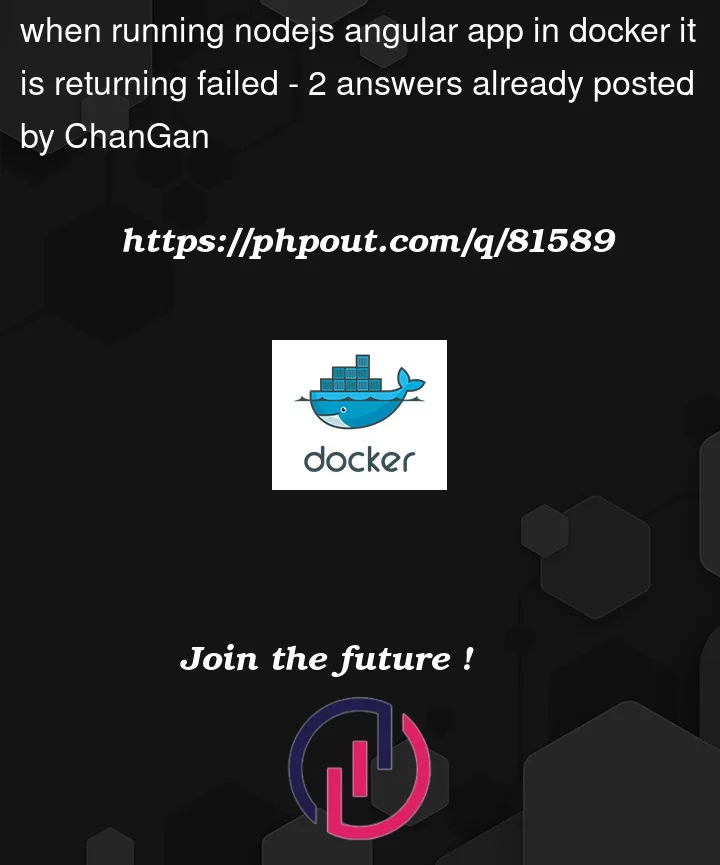 Question 81589 in Docker