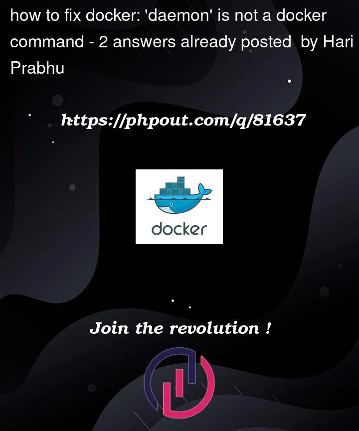 Question 81637 in Docker