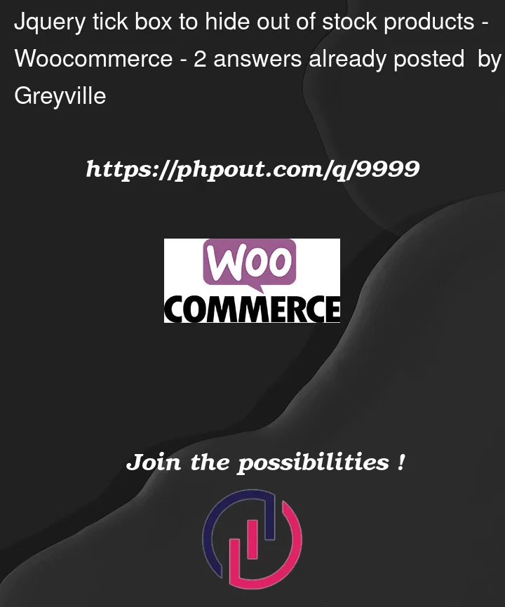 Question 9999 in Woocommerce