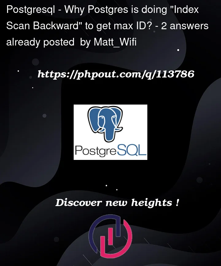 Question 113786 in PostgreSQL