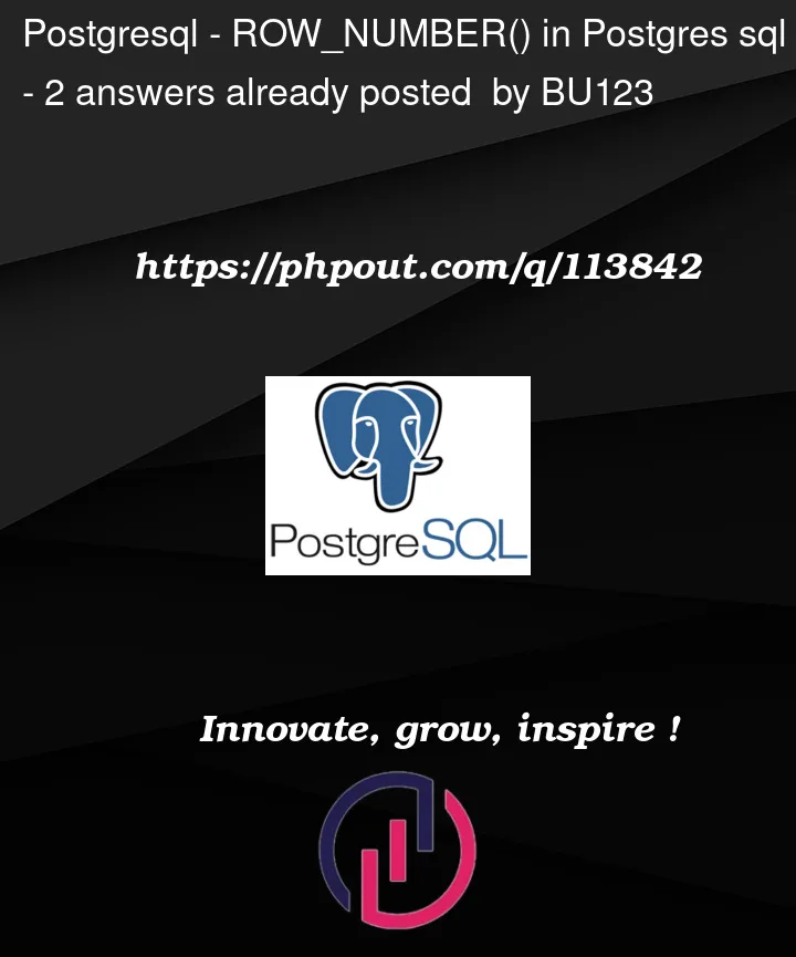 Question 113842 in PostgreSQL