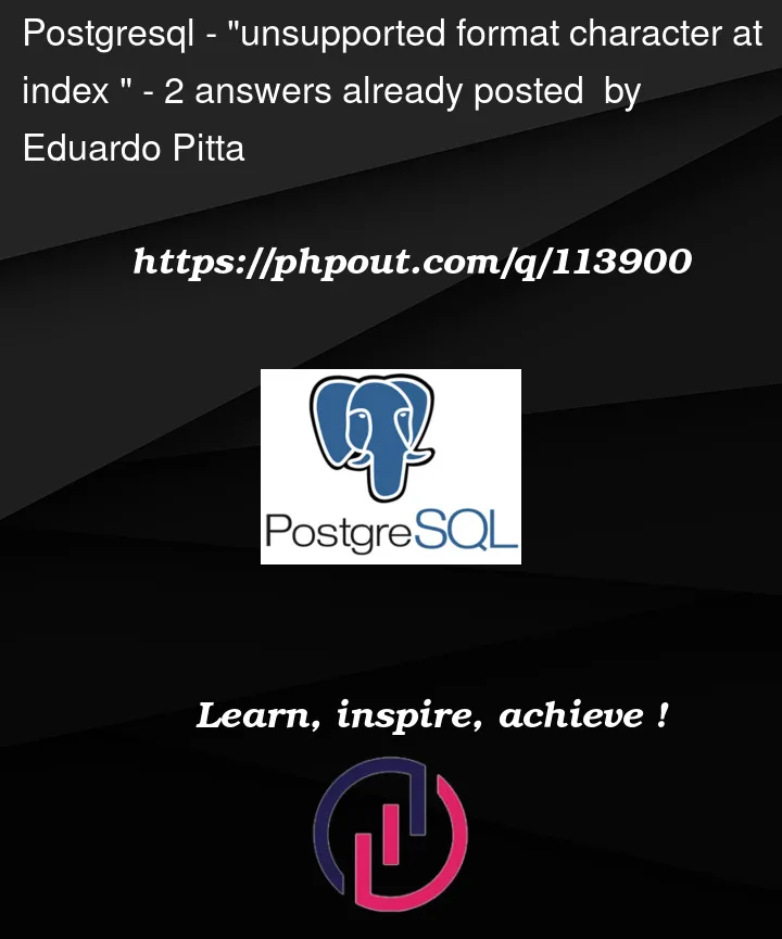 Question 113900 in PostgreSQL