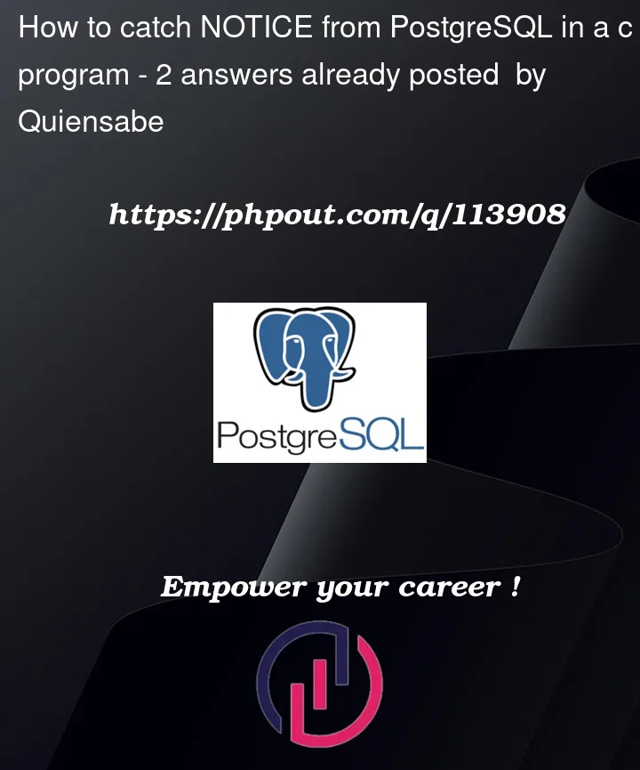 Question 113908 in PostgreSQL