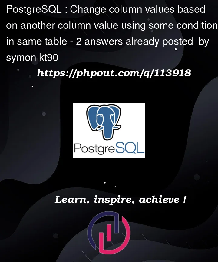 Question 113918 in PostgreSQL