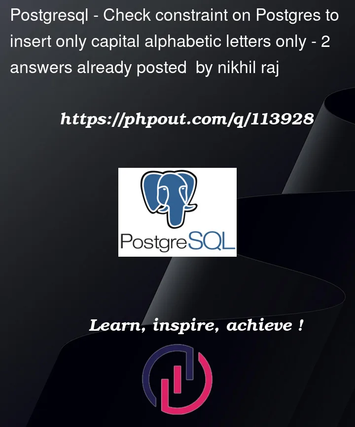 Question 113928 in PostgreSQL