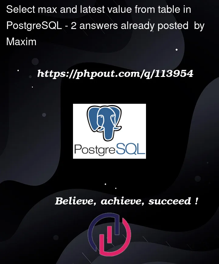 Question 113954 in PostgreSQL