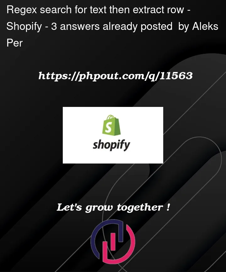 Question 11563 in Shopify