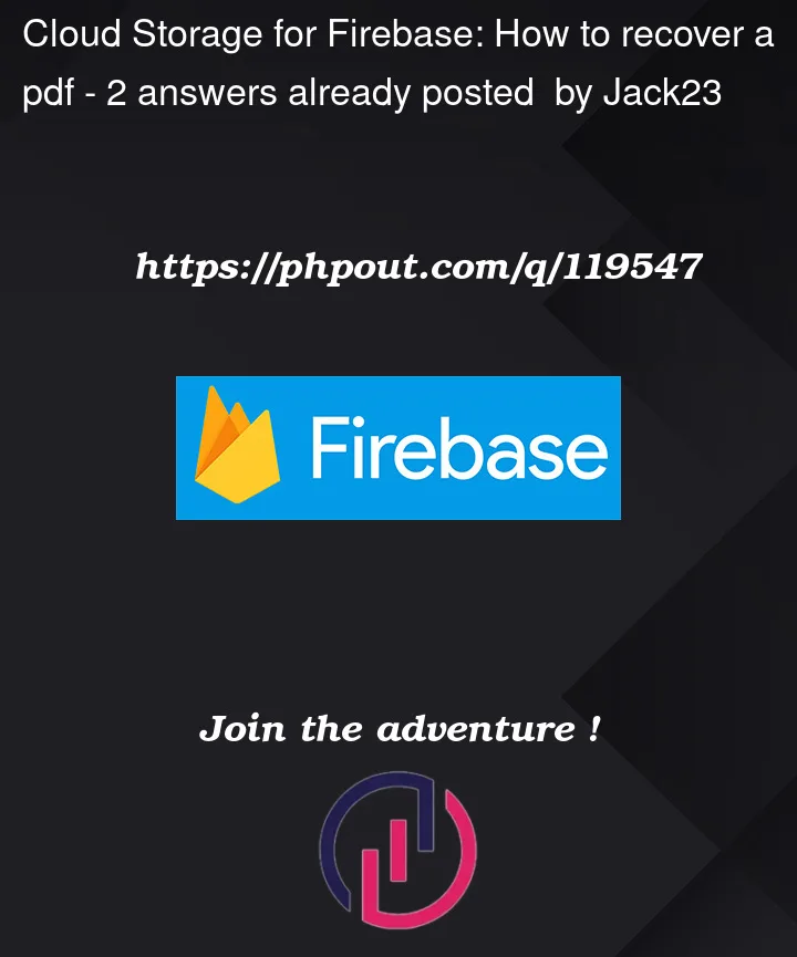 Question 119547 in Firebase