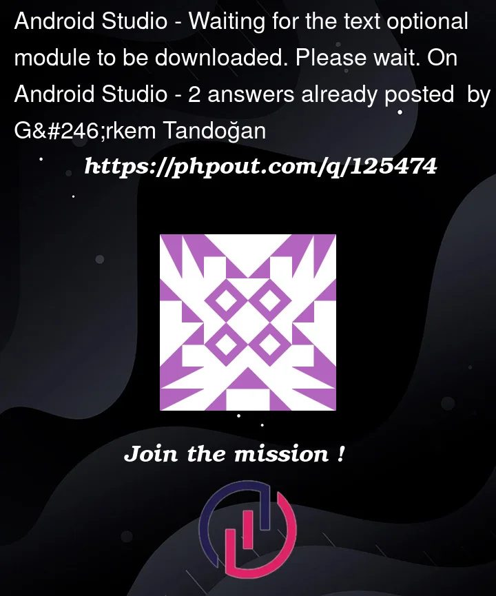Question 125474 in Android Studio
