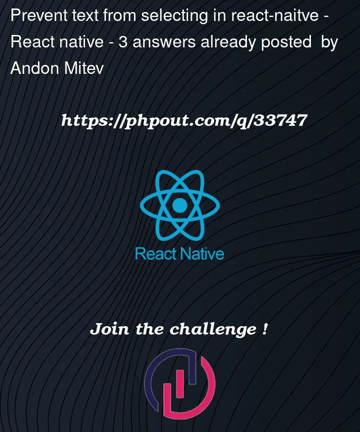 Question 33747 in React native