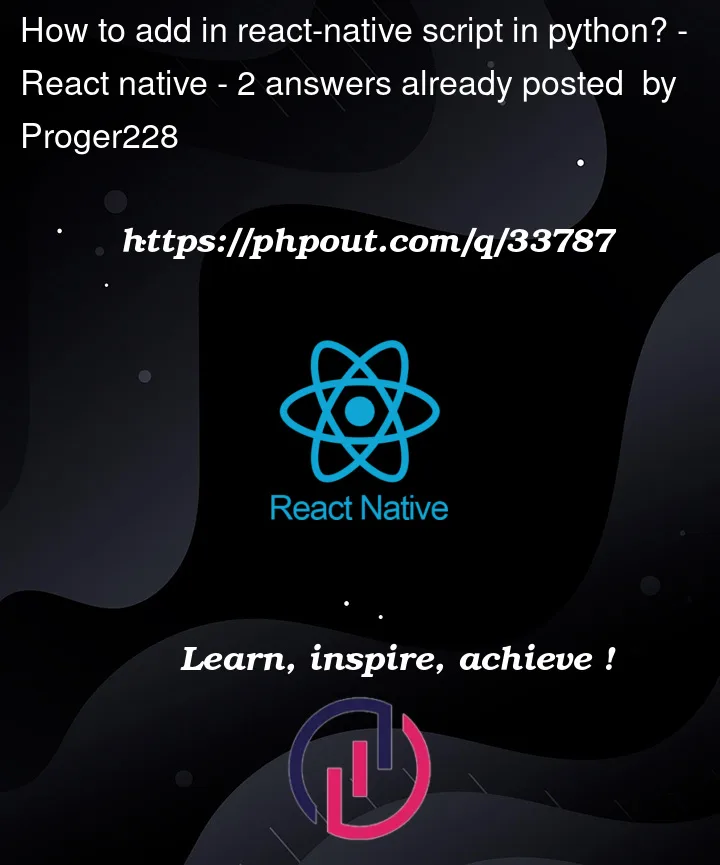 Question 33787 in React native