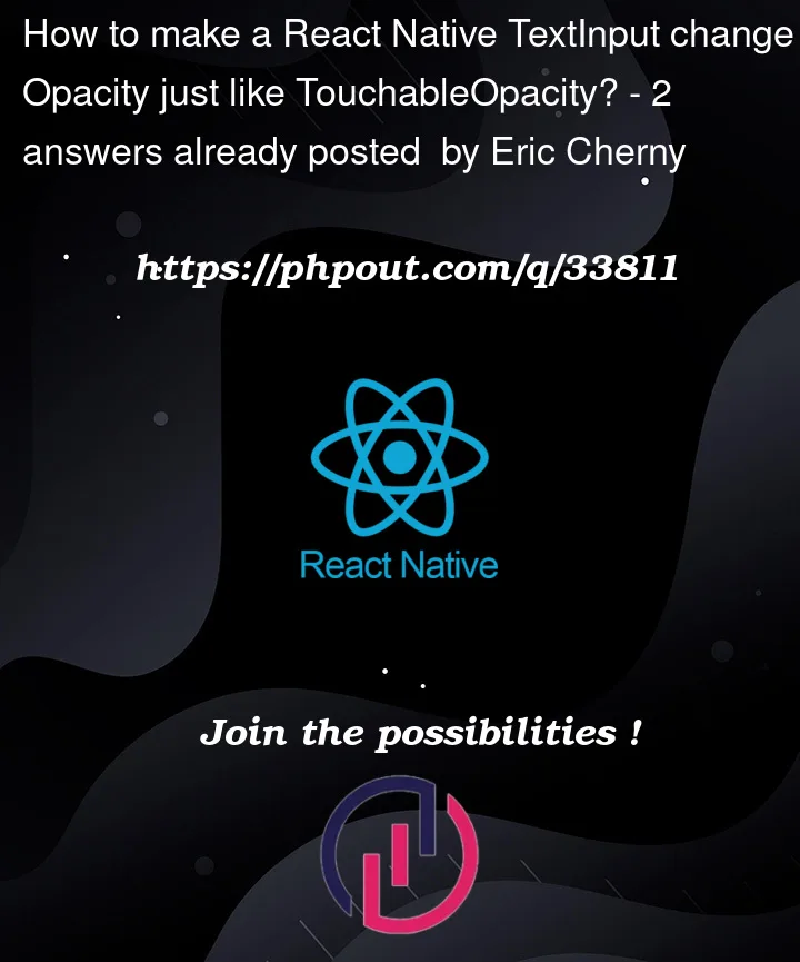 Question 33811 in React native