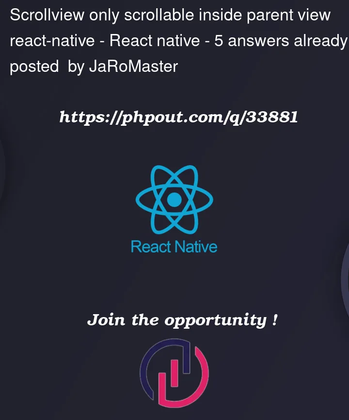 Question 33881 in React native