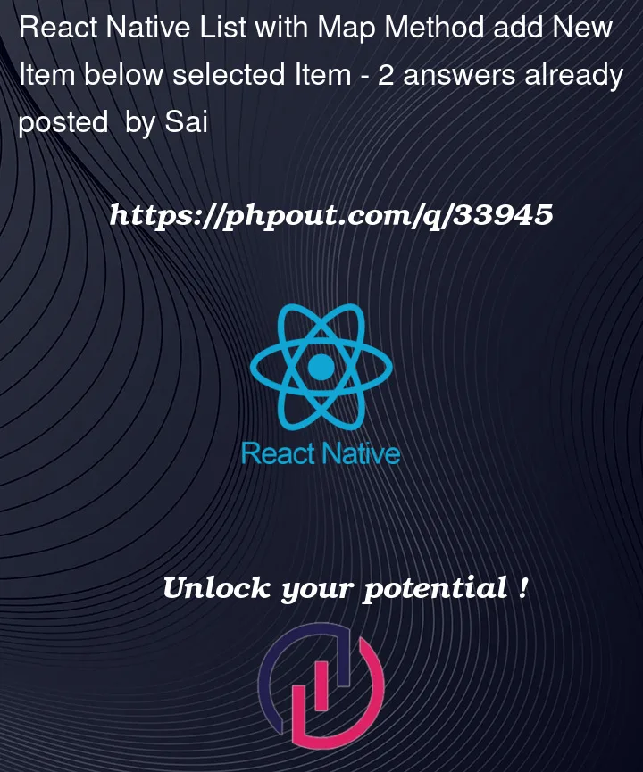 Question 33945 in React native