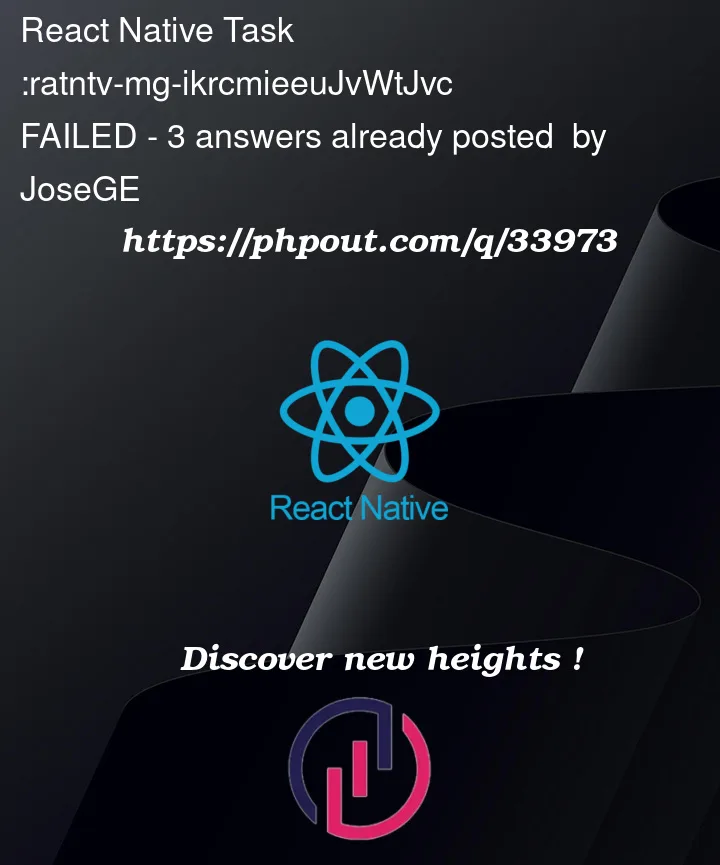 Question 33973 in React native