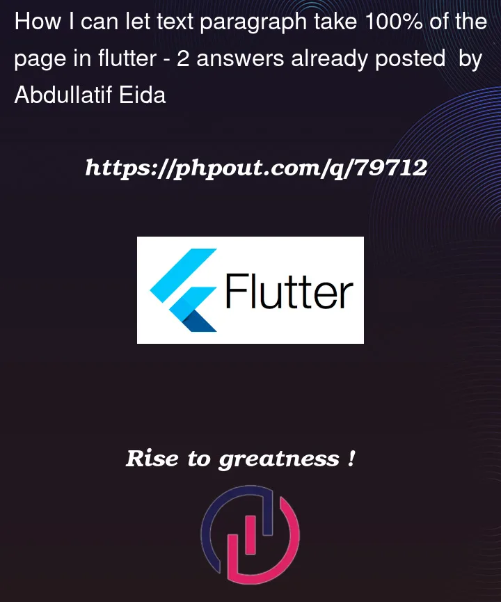 Question 79712 in Flutter