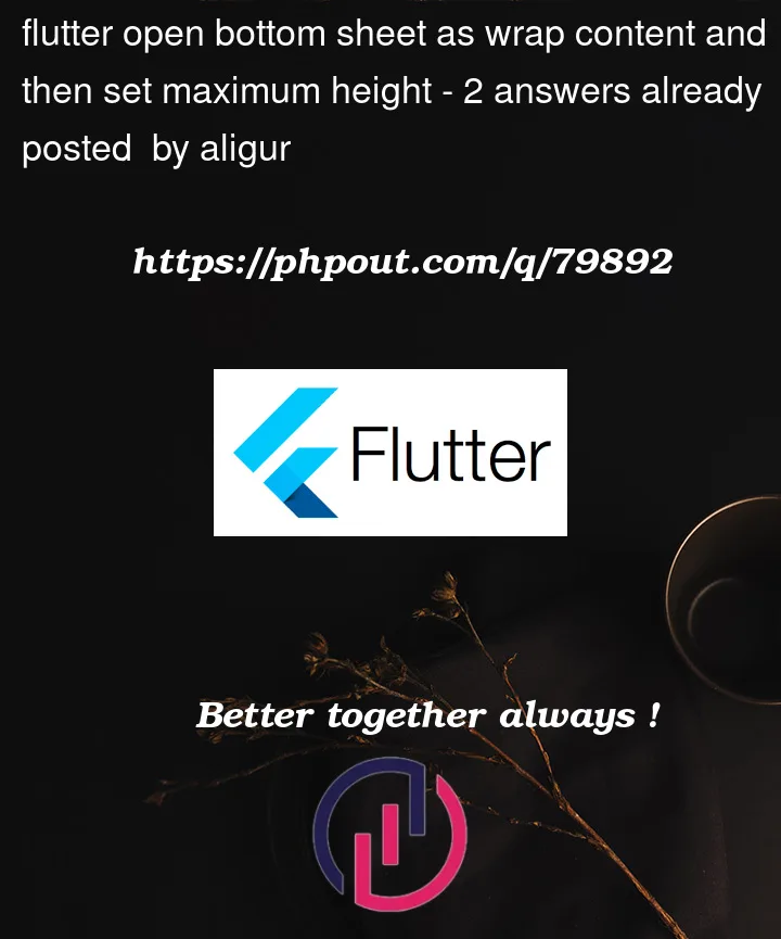 Question 79892 in Flutter