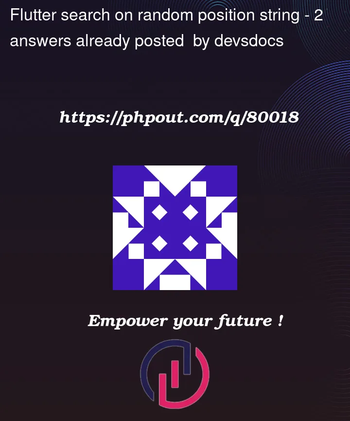 Question 80018 in Flutter