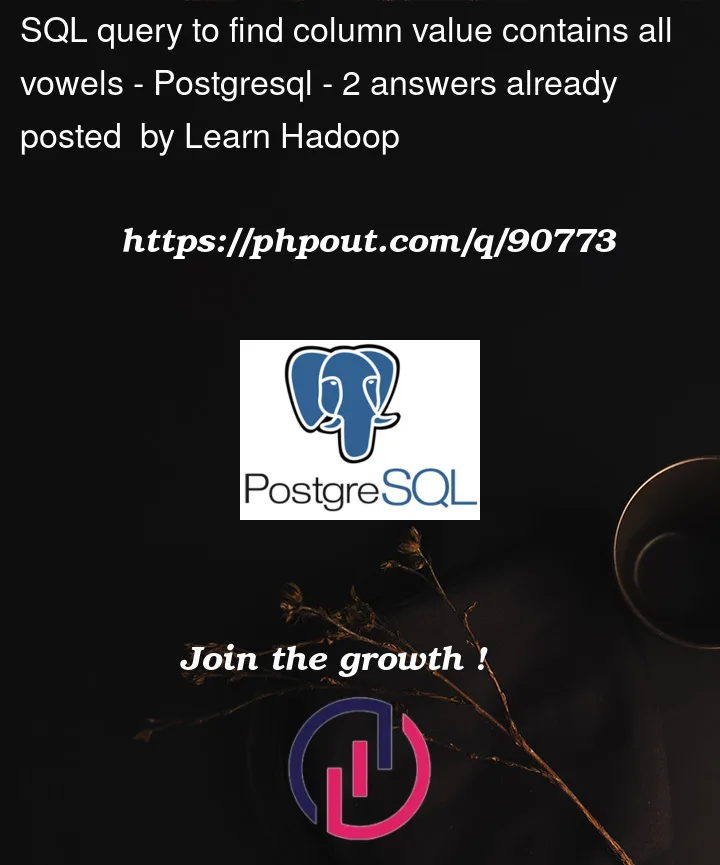 Question 90773 in PostgreSQL