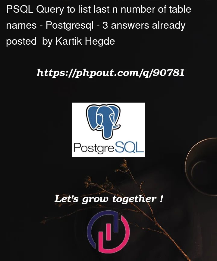 Question 90781 in PostgreSQL