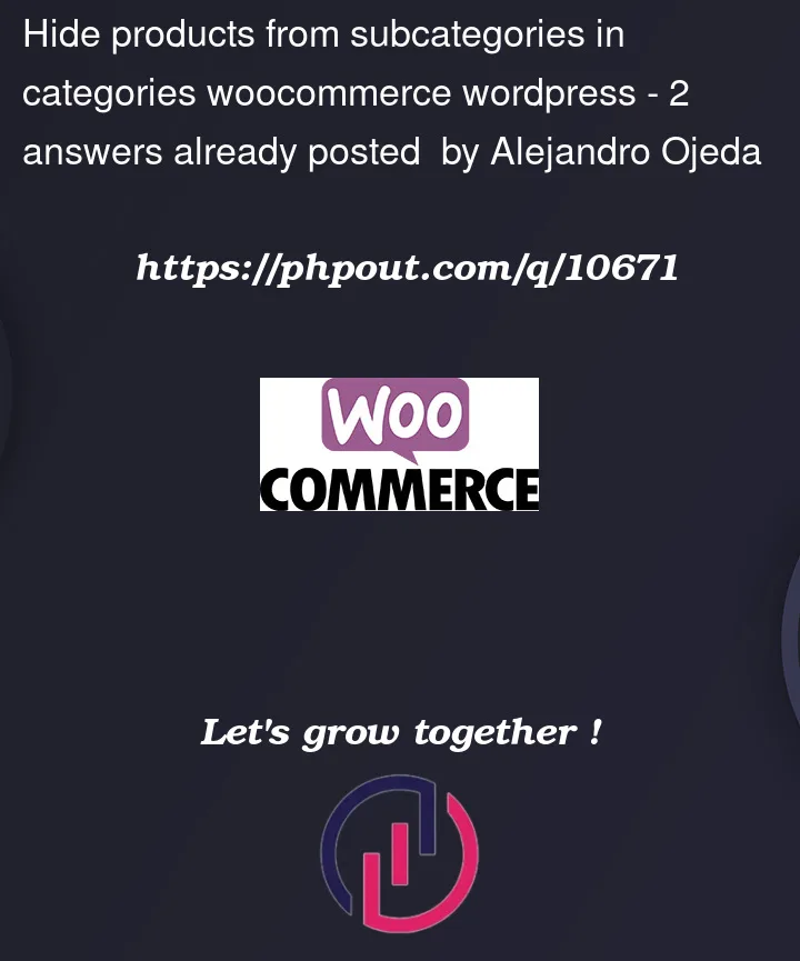 Question 10671 in Woocommerce