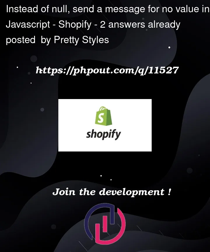 Question 11527 in Shopify