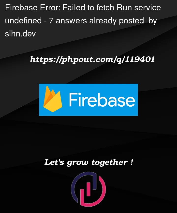 Question 119401 in Firebase