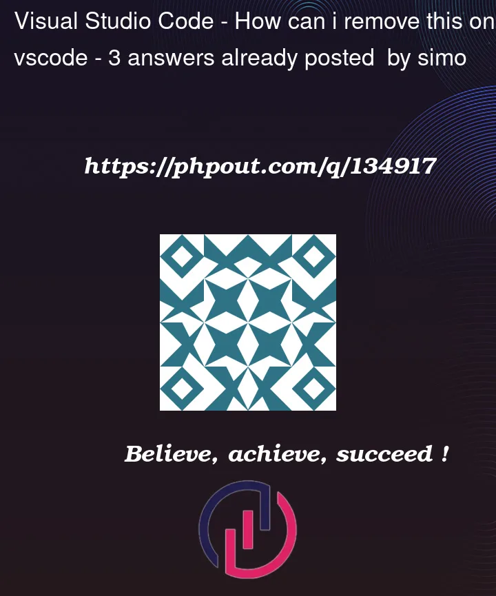 Question 134917 in Visual Studio Code