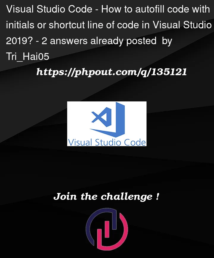 Question 135121 in Visual Studio Code