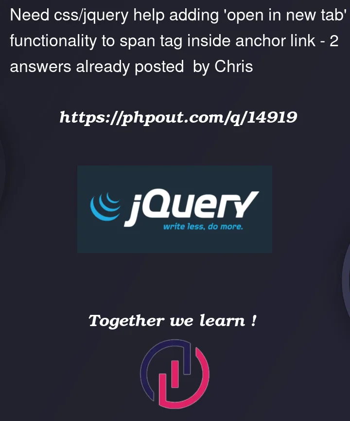 Question 14919 in Jquery