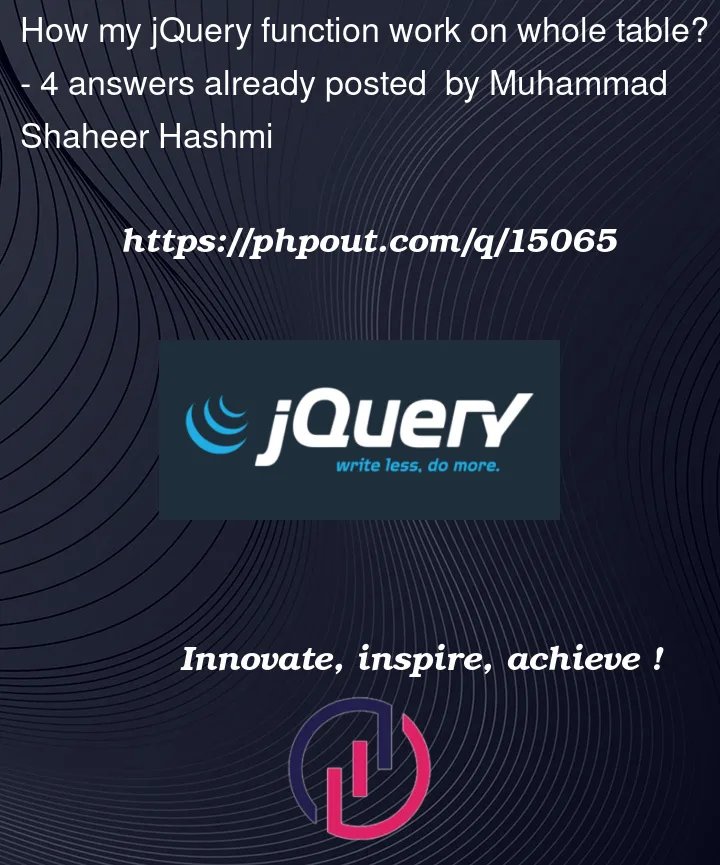 Question 15065 in Jquery