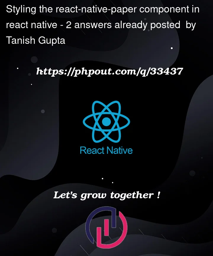 Question 33437 in React native