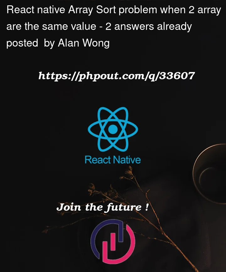 Question 33607 in React native