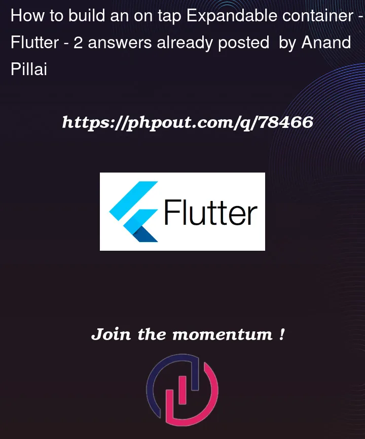 Question 78466 in Flutter