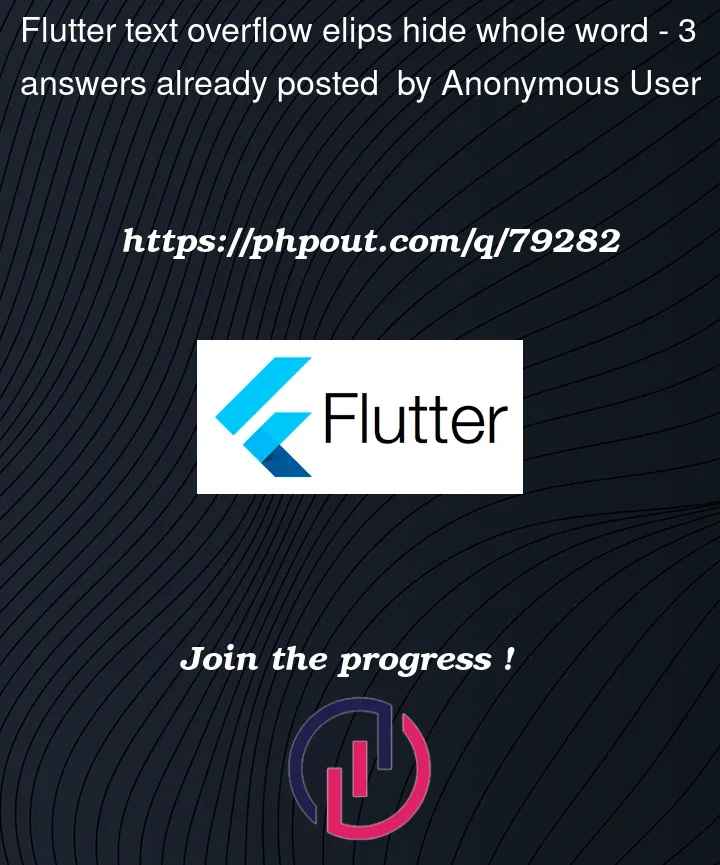 Question 79282 in Flutter