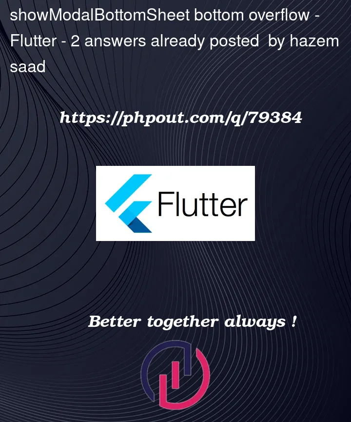 Question 79384 in Flutter