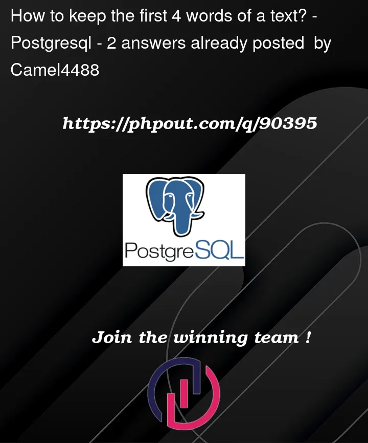 Question 90395 in PostgreSQL