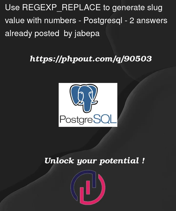 Question 90503 in PostgreSQL