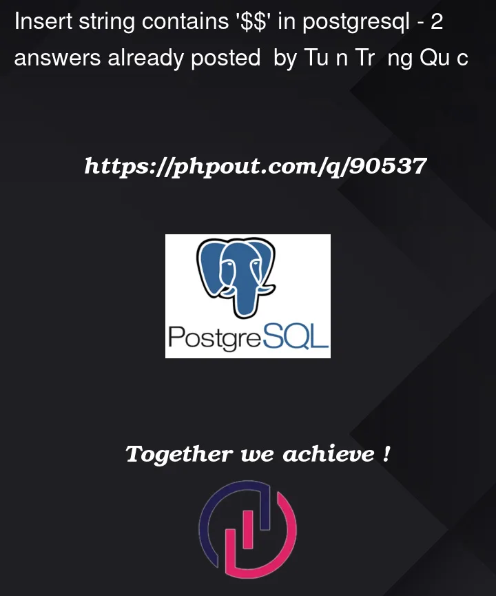 Question 90537 in PostgreSQL